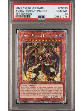YUBEL-TERROR INCRNT 2024 YU-GI-OH! RA03 #EN190 1ST EDITION GEM MT 10